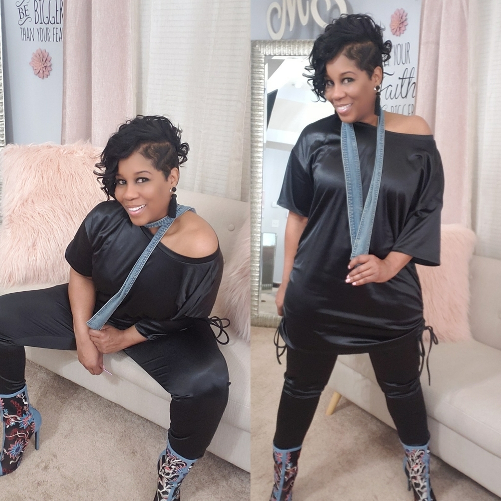 Two Piece Satin Set